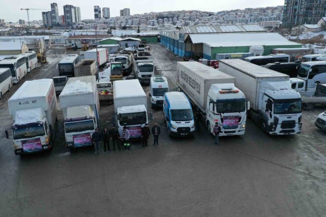 Keçiören’den 2 Tır Ve 3 Kamyon Deprem Bölgesine Yola Çıktı