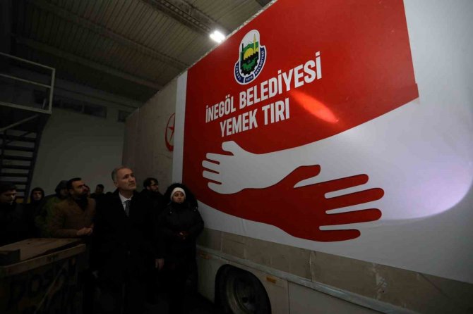 İ̇negöl Belediyesi Yemek Tırı Deprem Bölgesine Hareket Etti