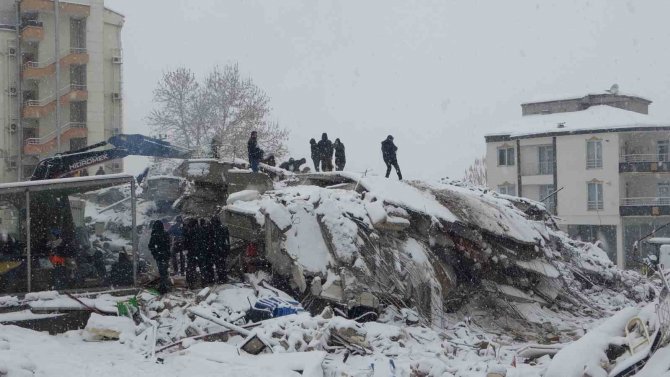 Malatya’da Yoğun Kar Altında Arama Kurtarma Çalışmaları Sürüyor