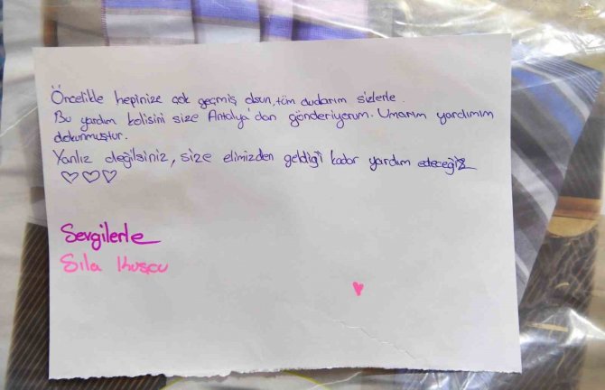 Konyaaltılı Lina’dan Deprem Bölgesine Duygu Dolu Yardım
