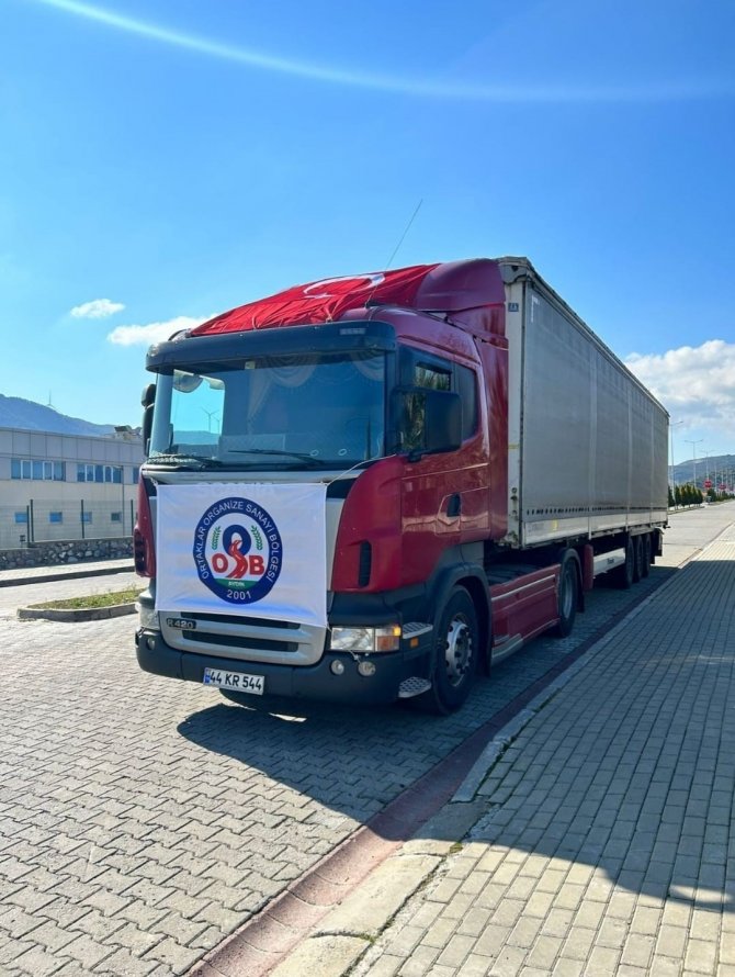 Ortaklar Osb’den Kahramanmaraş’a Yardım Eli