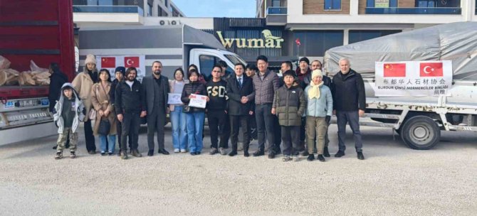 Burdur’da Yaşayan Çinlilerden Afet Bölgesine Yardım