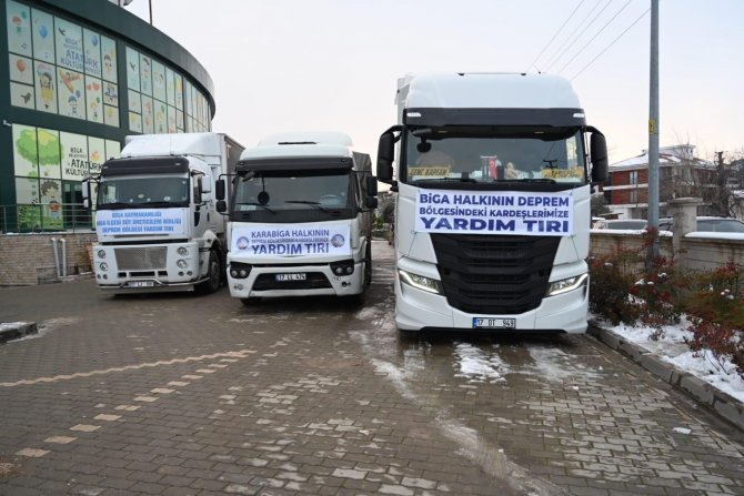 Yardım Tır’ları Biga’dan Yola Çıktı