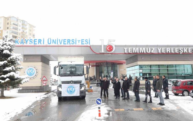 Kayseri Üniversitesi’nden Deprem Bölgesine Yardım Eli