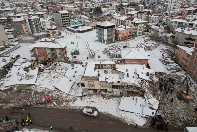 Elbistan’da Acı Manzara Havadan Görüntülendi