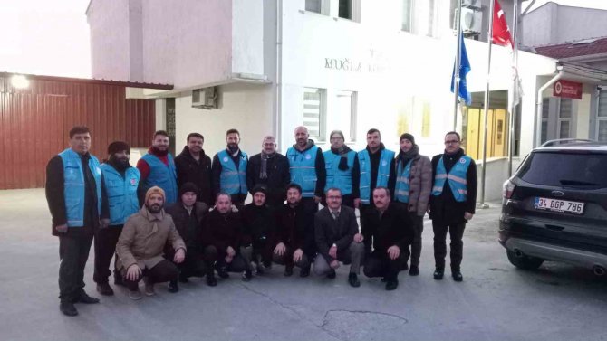 Muğla İ̇l Müftülüğünden 12 Kişi Deprem Bölgesine Hareket Etti
