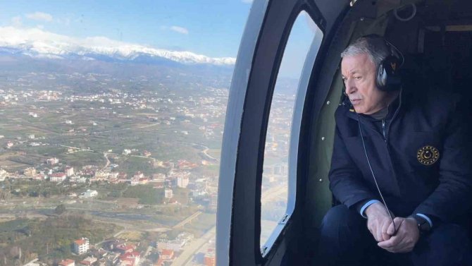 Milli Savunma Bakanı Akar Ve Sağlık Bakanı Koca Samandağ’daki Arama Kurtarma Çalışmalarını İnceledi