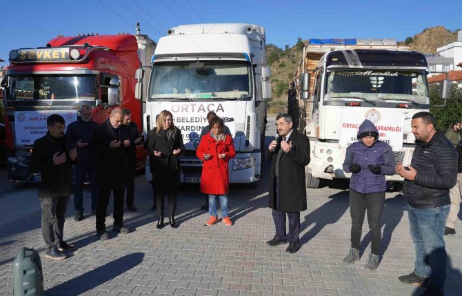 Ortaca’dan Deprem Bölgesine 7’inci Tır Gönderildi