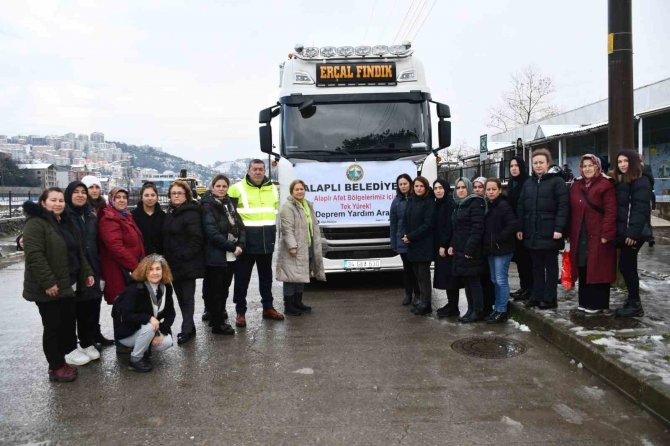 Alaplı Belediyesi’nin Yardım Seferberliği Sürüyor