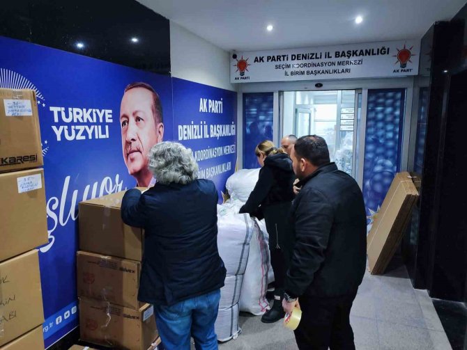 Ak Parti Denizli, Depremzedeler İçin Seferber Oldu