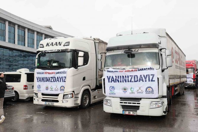Gebze’den Hatay Defne’ye Yardım Eli