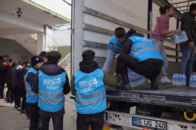 Çarşamba Belediyesi Elbistan’da Yaraları Sarmaya Devam Ediyor