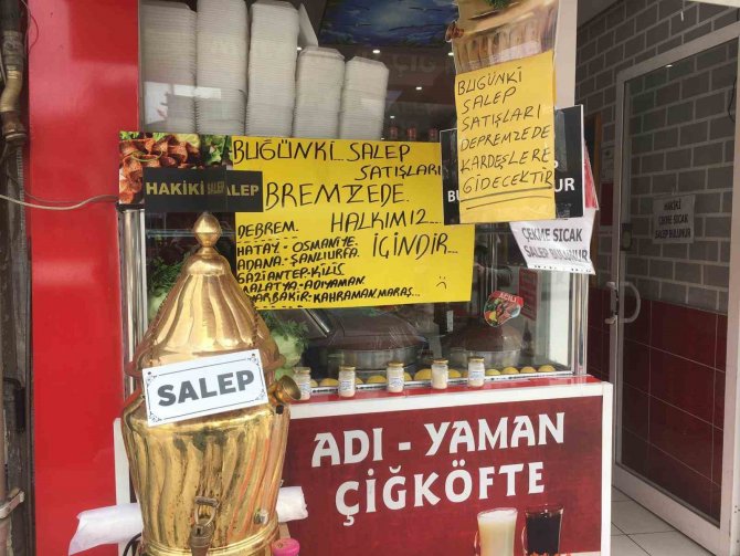 Kış Günü Sattığı Saleplerin Gelirini Depremzedeleri Bağışlayacak
