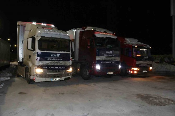 Konya Organize Sanayi Bölgesi’nde Deprem Bölgesine Yardım Seferberliği