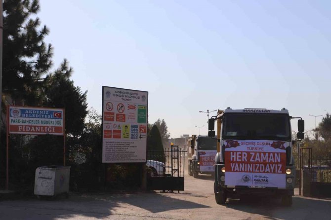 Akdeniz Belediyesinden Deprem Bölgesine Su Ve Yakacak Desteği