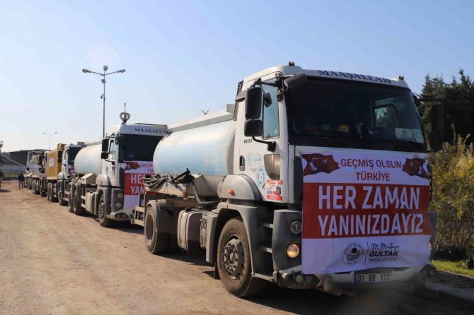Akdeniz Belediyesinden Deprem Bölgesine Su Ve Yakacak Desteği