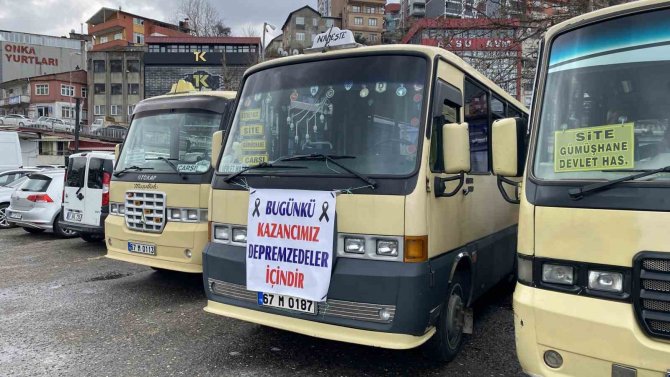 Dolmuşçu Esnafı Depremzedelere Günlük Kazançlarını Bağışladı
