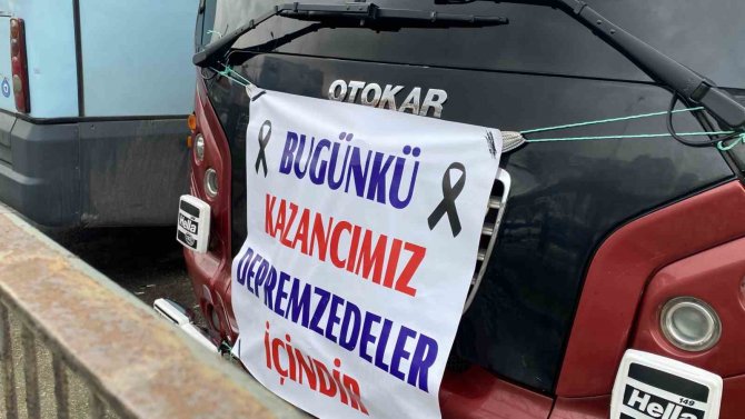 Dolmuşçu Esnafı Depremzedelere Günlük Kazançlarını Bağışladı