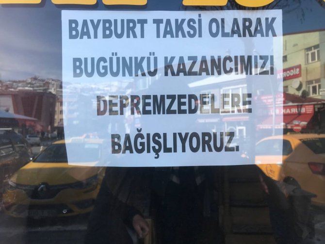 Bayburt Esnafı Depremzedeler İçin İşyerlerinde Çalışıyor Günlük Kazançları Deprem Bölgesine Bağışlanacak