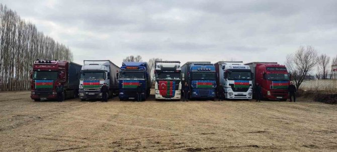 Nahçıvan’dan Türkiye’ye 38 Yardım Tırı