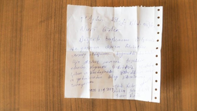 Deprem Bölgesinden, Başkan Güler’e Anlamlı Mesaj