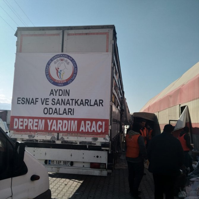 Aydınlı Esnaf Odalarından Depremzedelere Yardım Eli