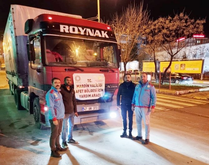 Mardin’den Afet Bölgesine 530’u Tır 673 Araç Yardım Malzemeleri Ulaştırıldı