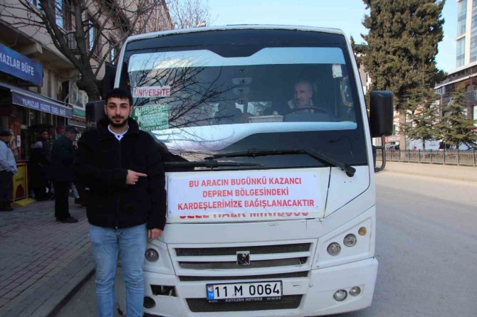 Minibüsçüler 1 Günlük Kazançlarını Depremzedelere Bağışlayacaklar