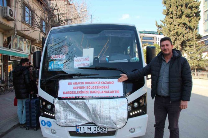 Minibüsçüler 1 Günlük Kazançlarını Depremzedelere Bağışlayacaklar