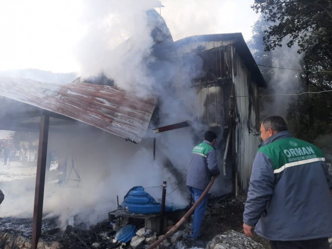 Bağ Evinde Çıkan Yangın Ormana Sıçramadan Söndürüldü