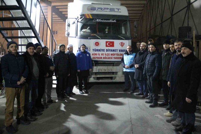 Ağrı’dan Sekizinci Yardım Tırı Afet Bölgesine Gönderildi