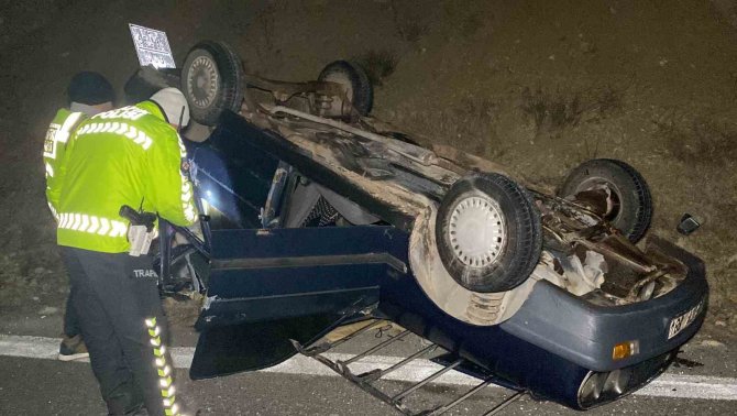 Aksaray’da Otomobil Takla Attı: 2 Yaralı