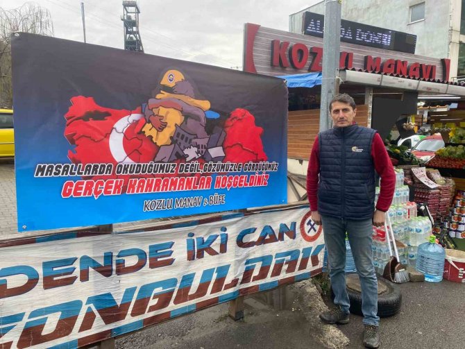 Esnaftan Madencilere Anlamlı Karşılama