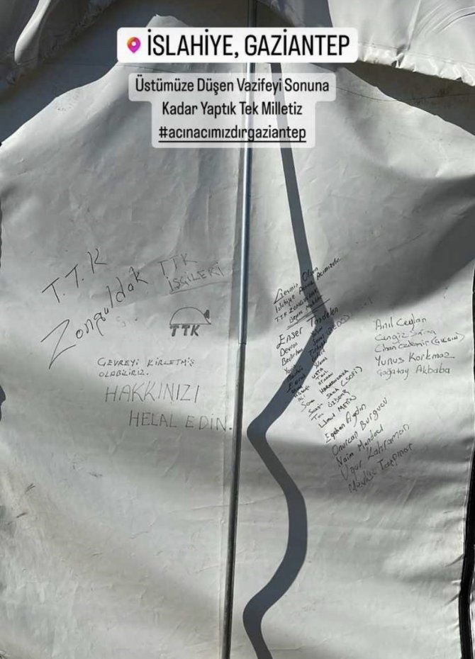 Madenciler Kaldıklara Çadıra Not Yazarak Ayrıldılar
