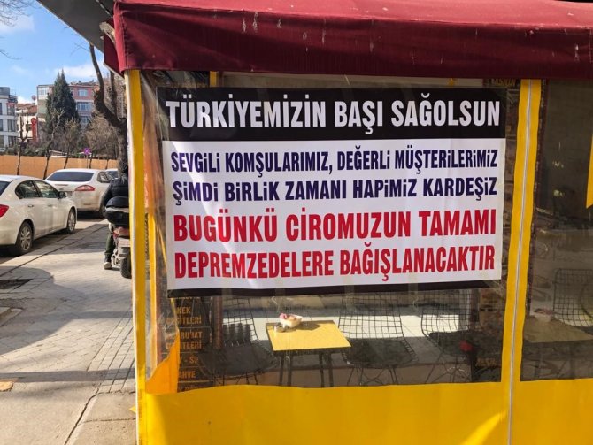 Eskişehirli Esnaf Bir Günlük Gelirini Depremzedelere Bağışladı