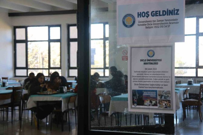 Dicle Üniversitesi Depremzedelere Kapılarını Açtı