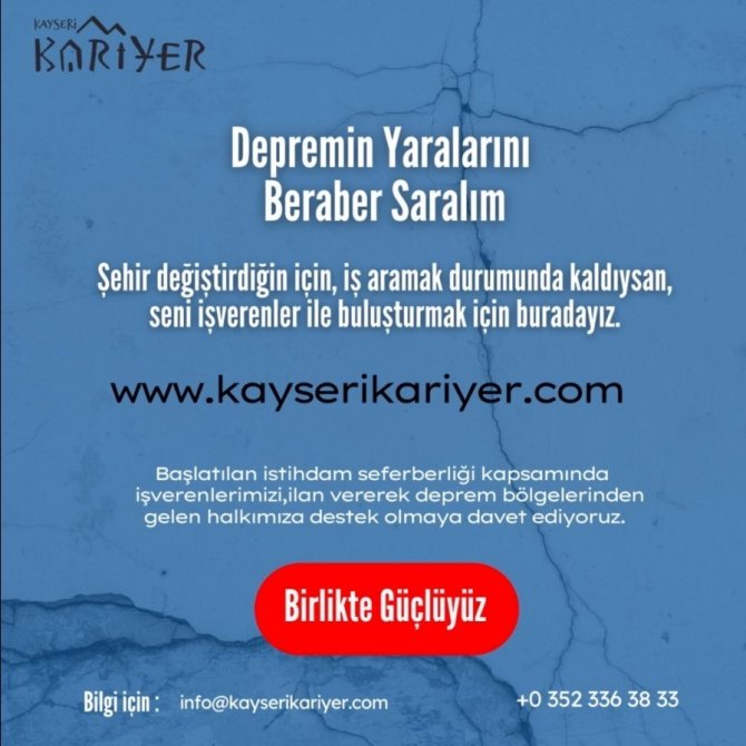 Kariyer Merkezi İ̇ş Arayan Depremzedelere Kucak Açtı