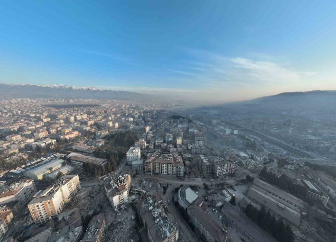 Toz Bulutlarıyla Kaplanan Hatay Dron İle Görüntülendi