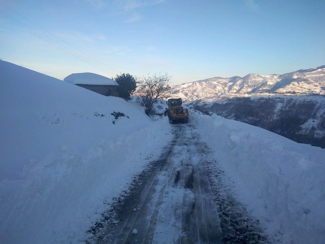Doğu Karadeniz’de Kar Nedeniyle Kapalı 110 Köy Yolu Bulunuyor