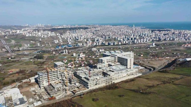 Samsun Şehir Hastanesi’nin Kaba İnşaatı Bitmek Üzere