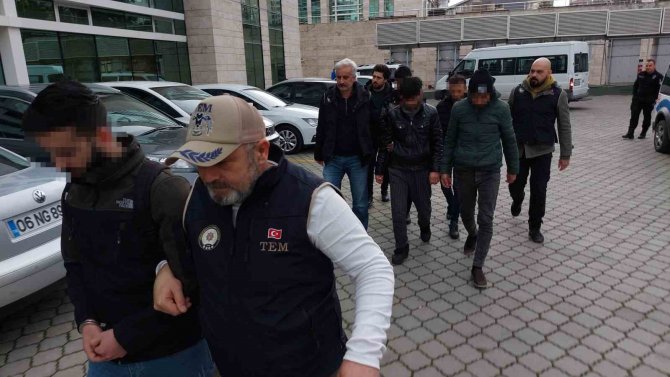 Samsun’da Deaş’tan Gözaltına Alınan 5 Yabancı Uyruklu Adliyeye Sevk Edildi