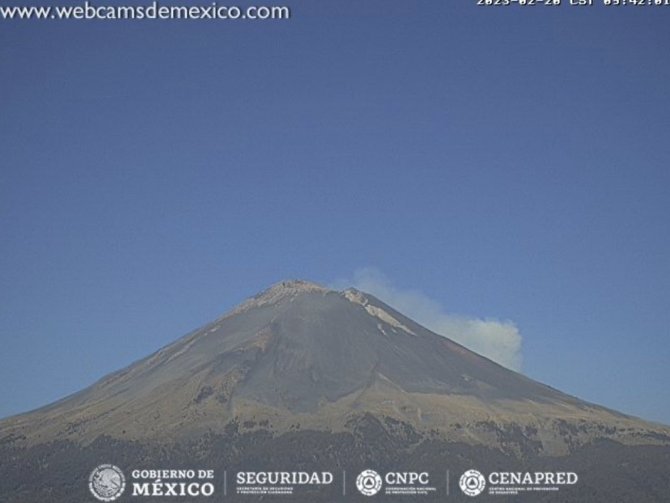 Popocatepetl Yanardağı’nda Son 24 Saatte 7 Patlama