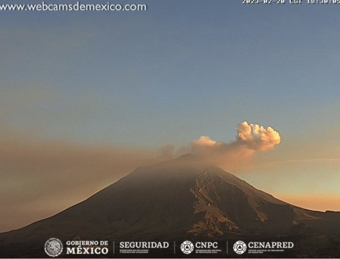 Popocatepetl Yanardağı’nda Son 24 Saatte 7 Patlama
