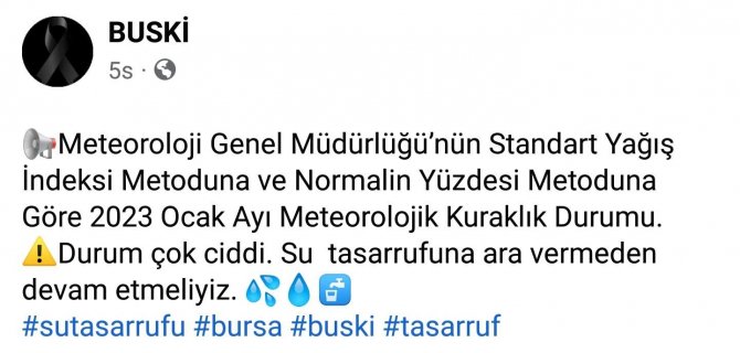 Bursa’da Barajlar Alarm Veriyor