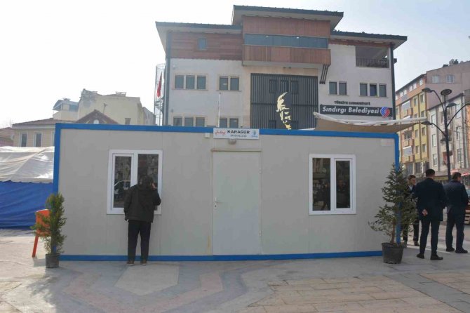 Hatay İçin Üretilen Örnek Konteyner Sındırgı’ya Getirildi