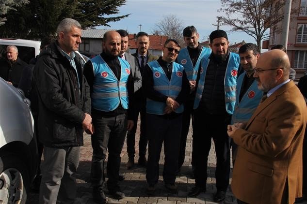 Bolu’dan Gönüllü 11 Din Görevlisi Deprem Bölgesine Uğurlandı