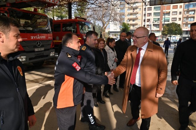 Başkan Ergün, Afet Bölgesinden Dönen İtfaiye Ekipleriyle Bir Araya Geldi