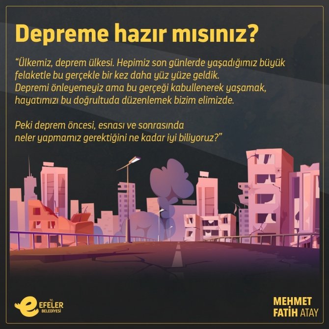 Efeler Belediyesi’nden Deprem Bilincini Arttıran Paylaşım