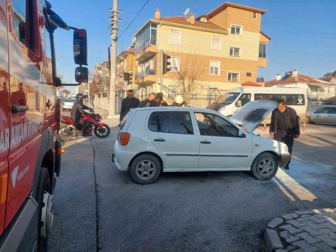 Karaman’da Otomobil Yangını