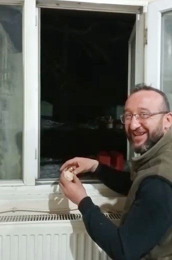 Tunçbilek’te Kömür İşçisi Aç Kalan Tilkiyi Elleriyle Besledi